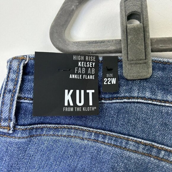 NEW Kut From The Kloth Kelsey Fab Ab Ankle Flare Jeans Womens Size 22W High Rise - Picture 5 of 11